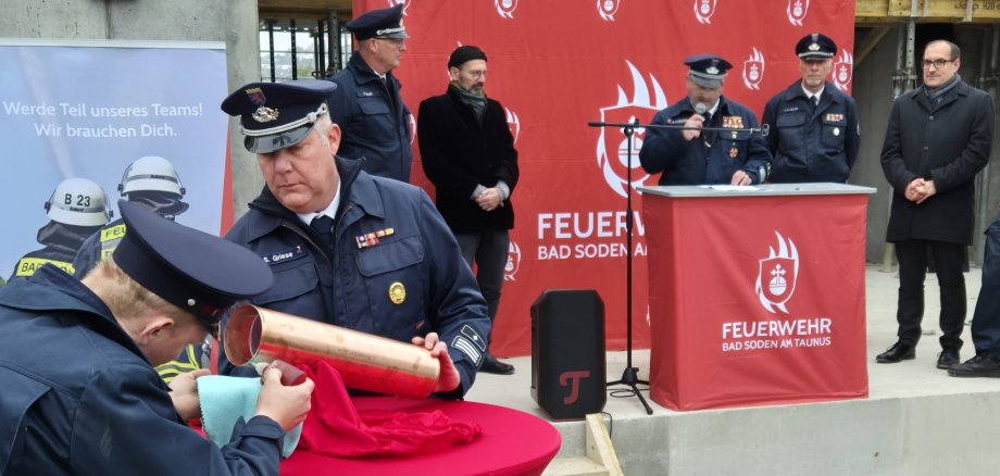 Grundsteinlegung der neuen Feuerwache