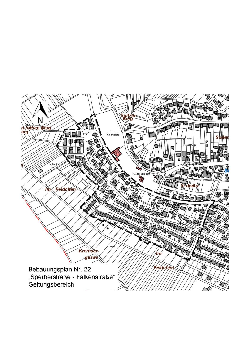 Bebauungsplan Nr. 22 „Sperberstraße - Falkenstraße“, Zugleich ...